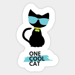 One Cool Cat Sticker